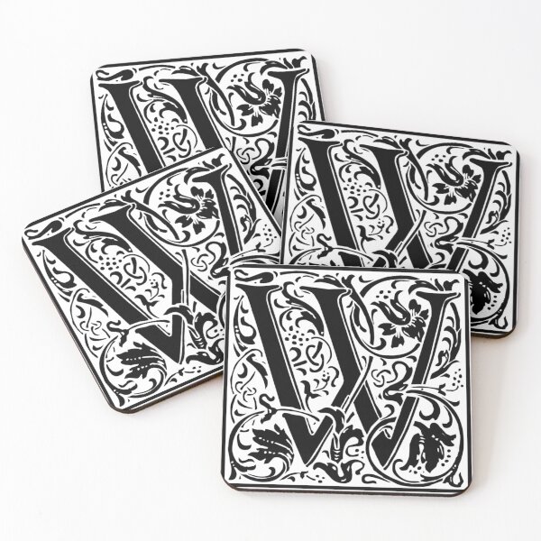 Item preview, William Morris Renaissance Style Cloister Alphabet Letter W designed and sold by Pixelchicken.