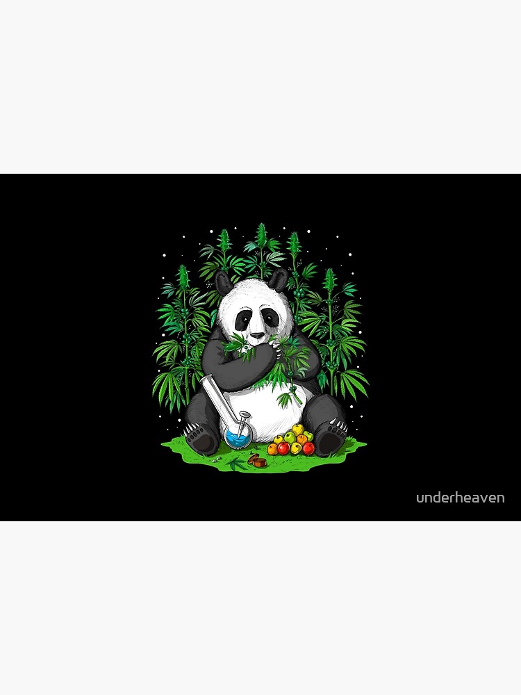 Panda Hippie Stoner by underheaven