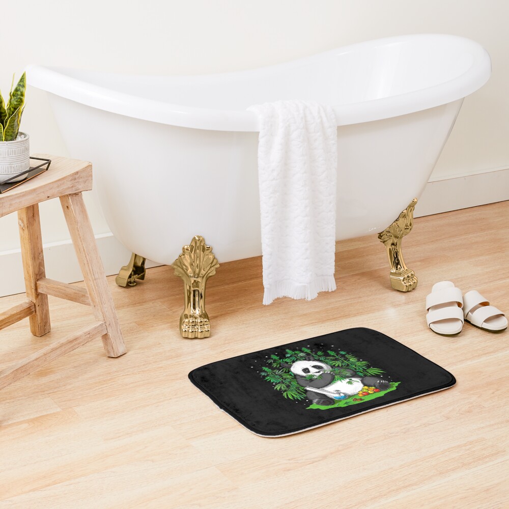 Panda Hippie Stoner Bath Mat