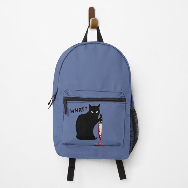 Item preview, Gato ¿Qué? Gato negro asesino con cuchillo Regalo de Halloween designed and sold by amethystdesign.