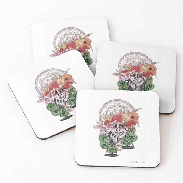 Item preview, Six of Pentacles - Sies de Pentaculos designed and sold by tarotmuertos.
