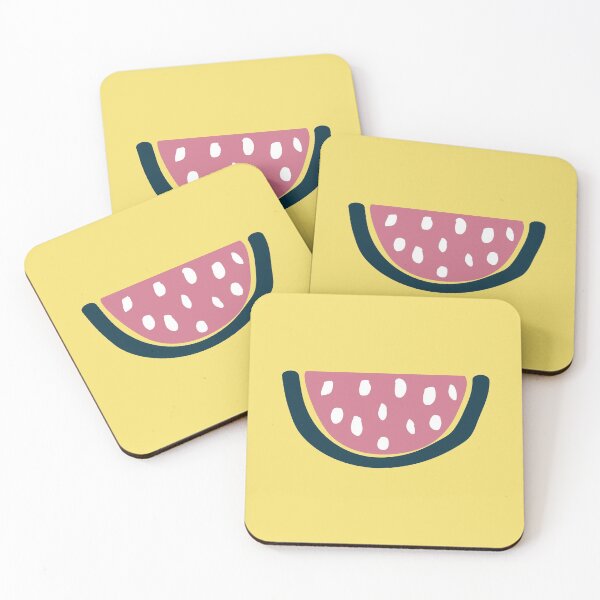 Item preview, Pastel Pink Watermelon on a Yellow Background designed and sold by LADYGOODMOOD.