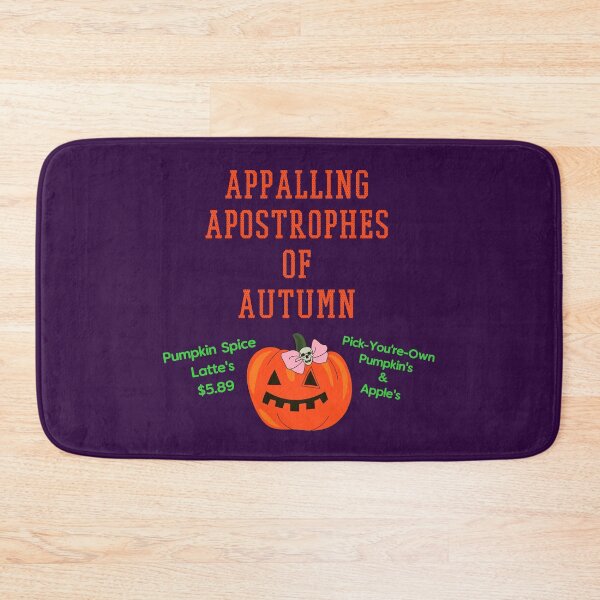 Item preview, Appalling apostrophes of autumn pumpkin cute pink bow purple designed and sold by GrammarDance.