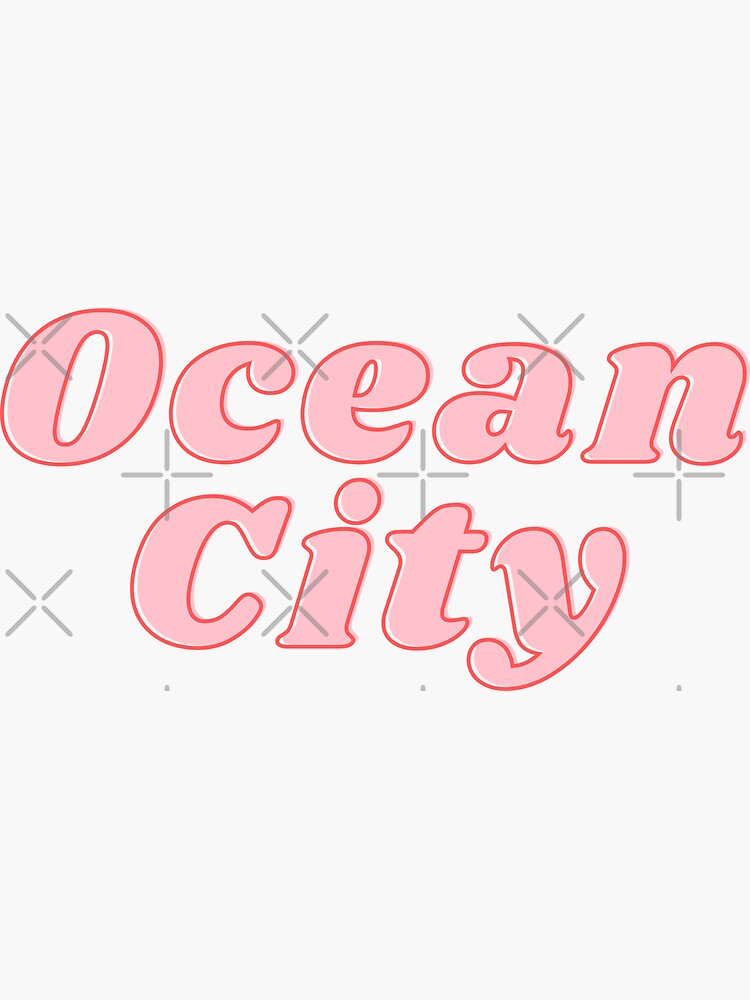 "Ocean City" Sticker by polishalpaca Redbubble