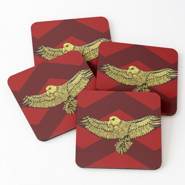 Item preview, Tattoo Style Tribal Eagle| Red And Black Chevron Pattern designed and sold by AmicaTrendz.