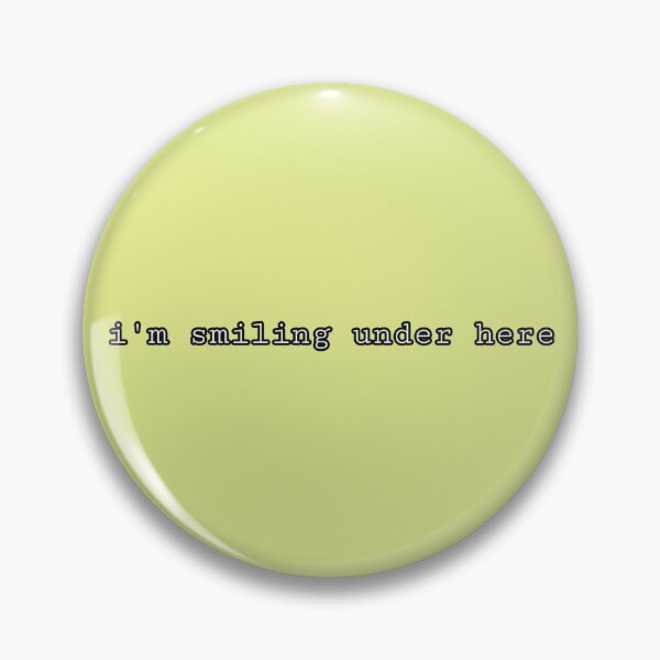 Item preview, i'm smiling under here yellow mask designed and sold by simply-lily.