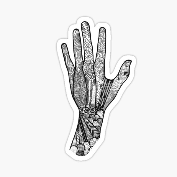 la main texturée Sticker
