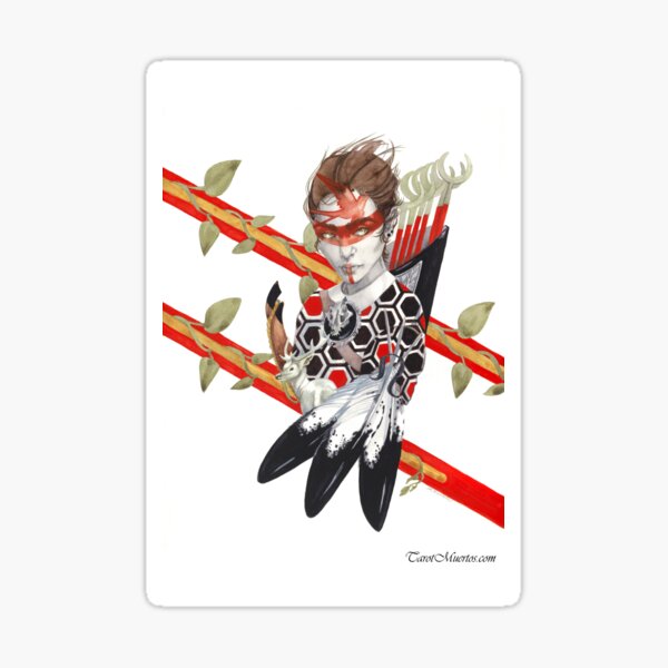 Item preview, Eight of Scepters - Ocho de Cetros designed and sold by tarotmuertos.