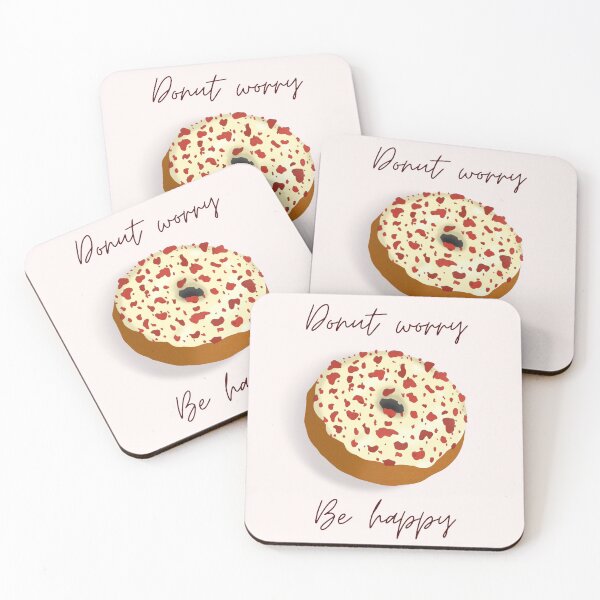 Item preview, Donut worry, be happy doughnut  designed and sold by littleartist18.