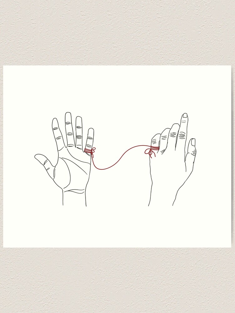 Red String of Fate Art Print for Sale by laracast