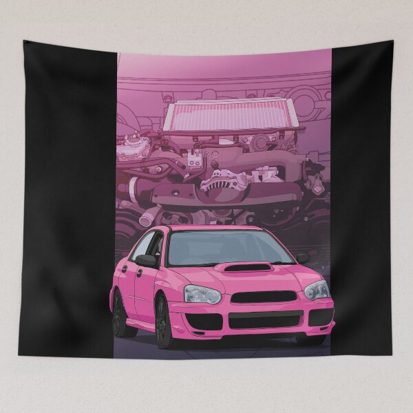 Item preview, Pink Impreza with ej20 backdrop designed and sold by ArtyMotive.