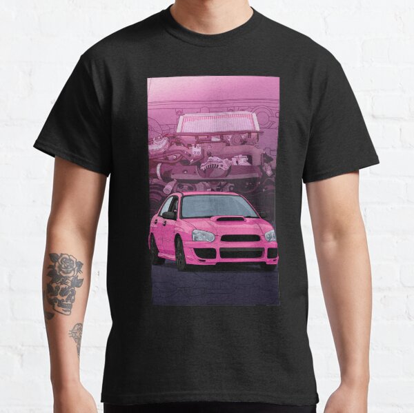 Pink Impreza with ej20 backdrop Classic T-Shirt
