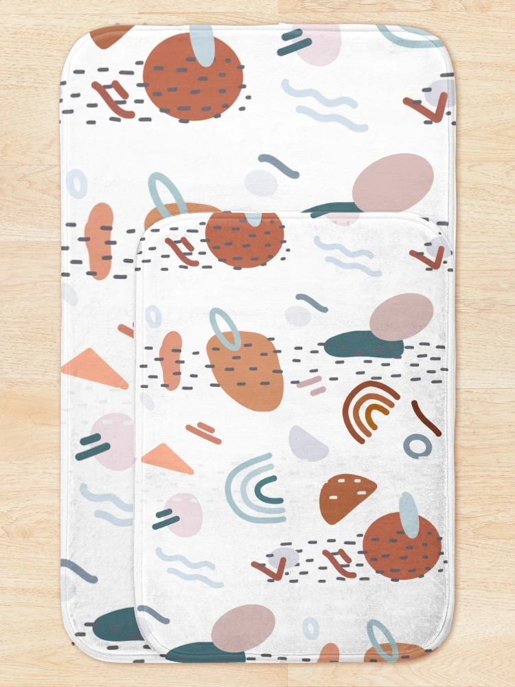 Thumbnail 5 of 6, Bath Mat, Aesthetic Abstract Pattern designed and sold by RT-Lettering.