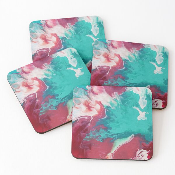 Item preview, Pink and Teal Dutch Pour designed and sold by crystalorrainee.