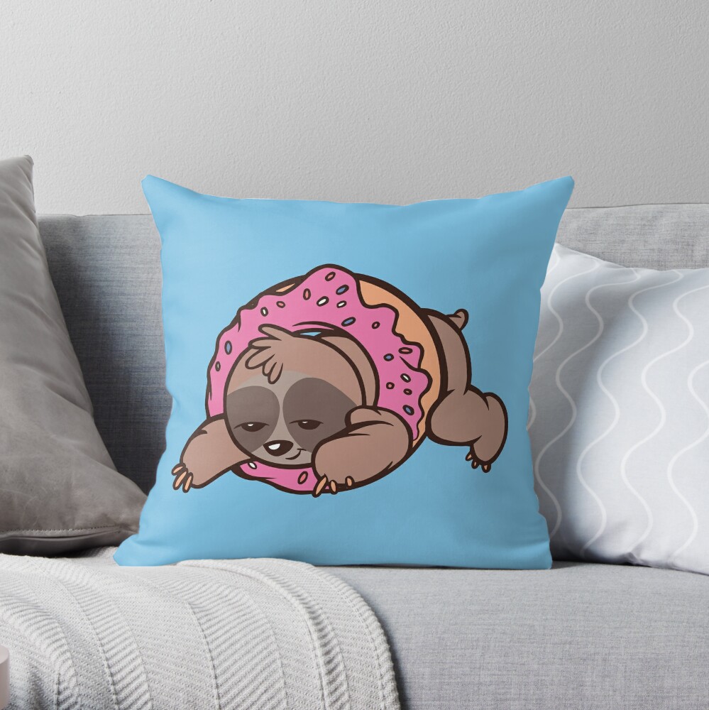 the big one gray sloth backrest pillow