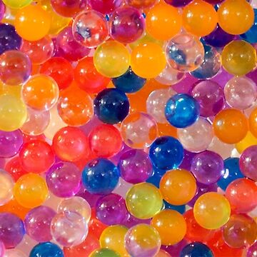 Impression rigide for Sale avec l'œuvre « Perles d'eau Orbeez » de