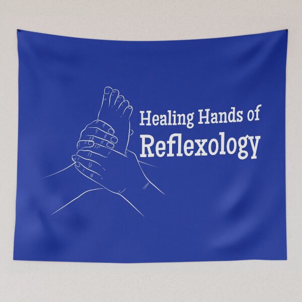 Item preview, Healing Hands of Reflexology (foot reflexology) (white text) designed and sold by Onpointholistic.