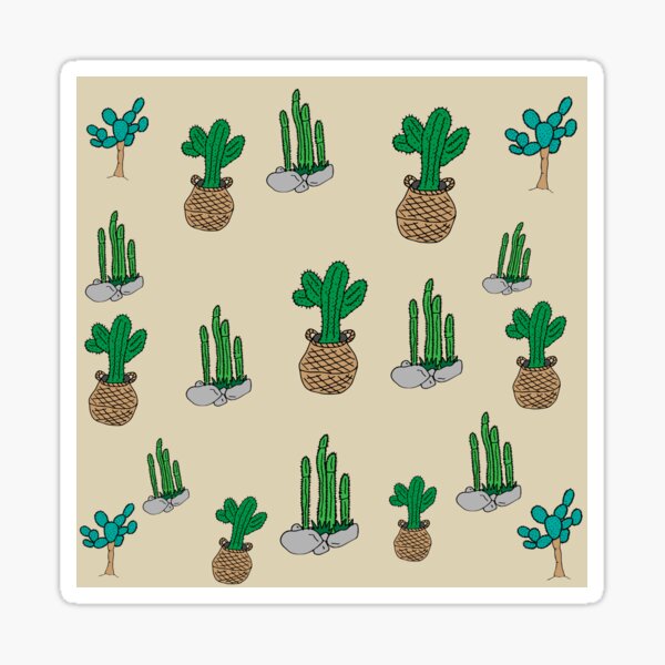 Item preview, Cute cactus, succulent, desert plant pattern, background designed and sold by cyhdesign.
