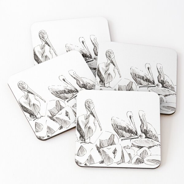 Item preview, Hanging out - Flock of Pelicans designed and sold by Melanie Franz.