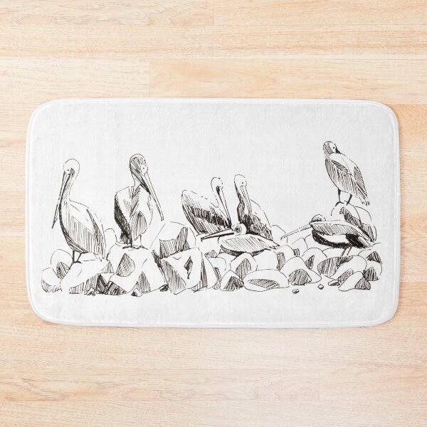 Item preview, Hanging out - Flock of Pelicans designed and sold by Melanie Franz.