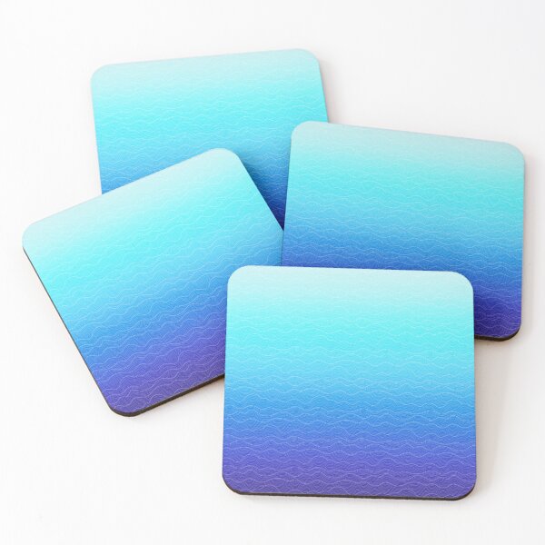 Item preview, Blue to Turquoise Ombre Ocean Waves Pattern designed and sold by theBlueKazoo.