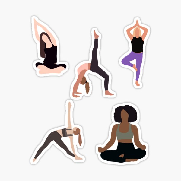 Yoga Girls Sticker Pack Sticker for Sale by madebymaris