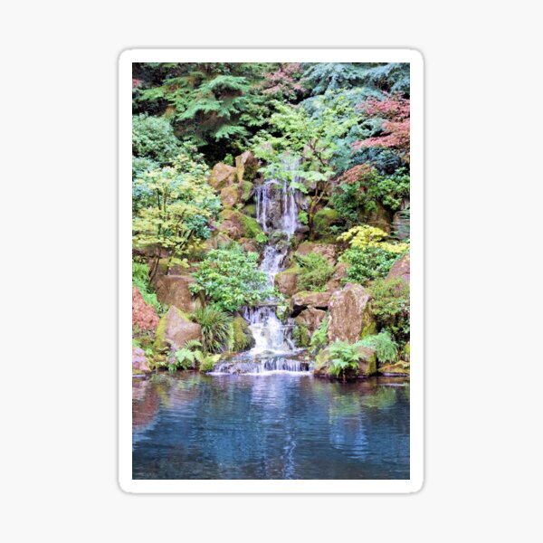 Item preview, Waterfall at Portland's Japanese Gardens designed and sold by Jane Girardot.