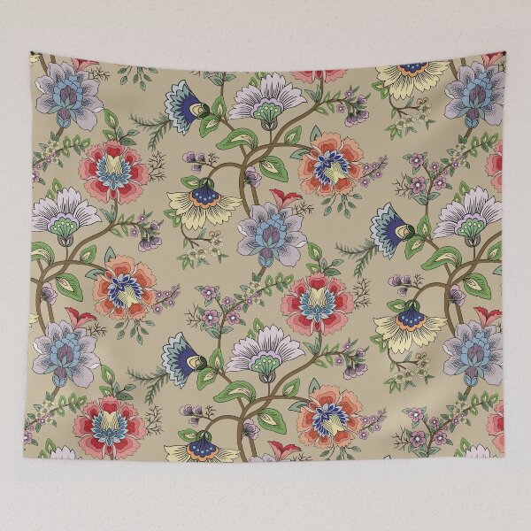 Item preview, Chintz floral artwork and borders  designed and sold by vidyaroul.