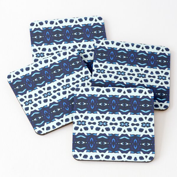 Item preview, Awareness Pattern Art Black and Blue Lace designed and sold by Frostyjenson.