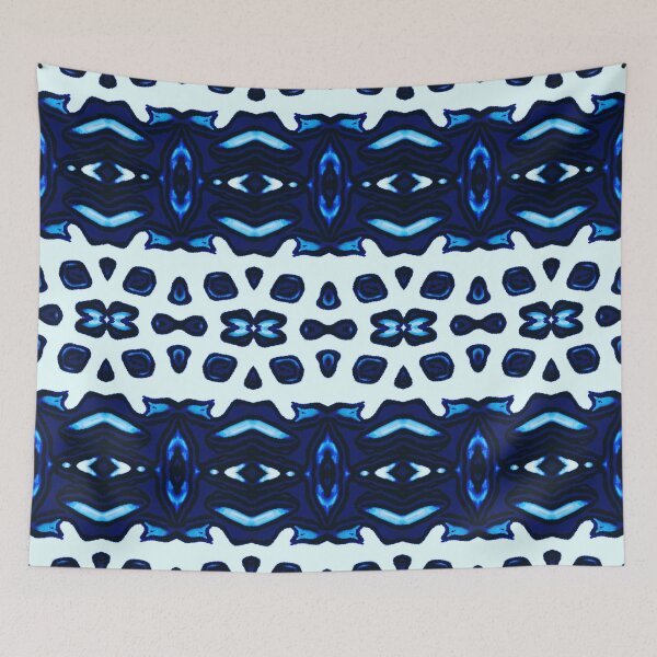 Artikelvorschau, Awareness Pattern Art Schwarze und Blaue Spitze entworfen und verkauft von Frostyjenson.
