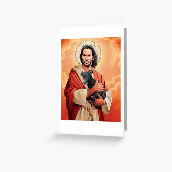 Keanu Christ mit Hund Grußkarte