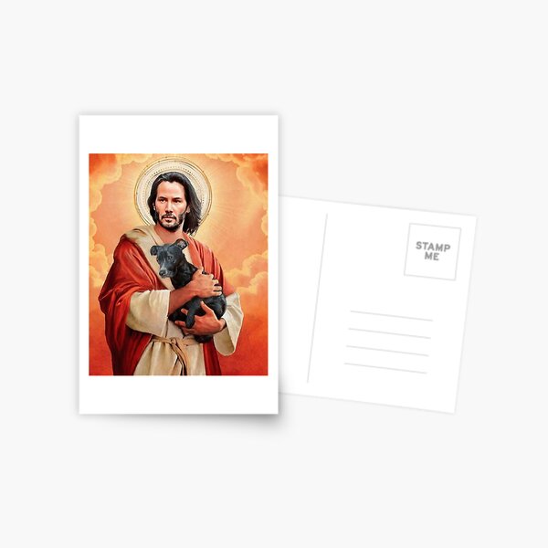 Keanu Christ w/dog Postcard