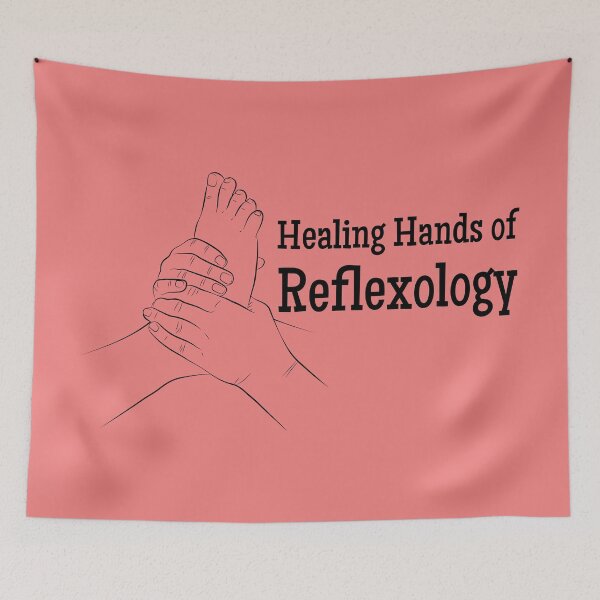Item preview, Healing Hands of Reflexology (foot reflexology) (white text) designed and sold by Onpointholistic.