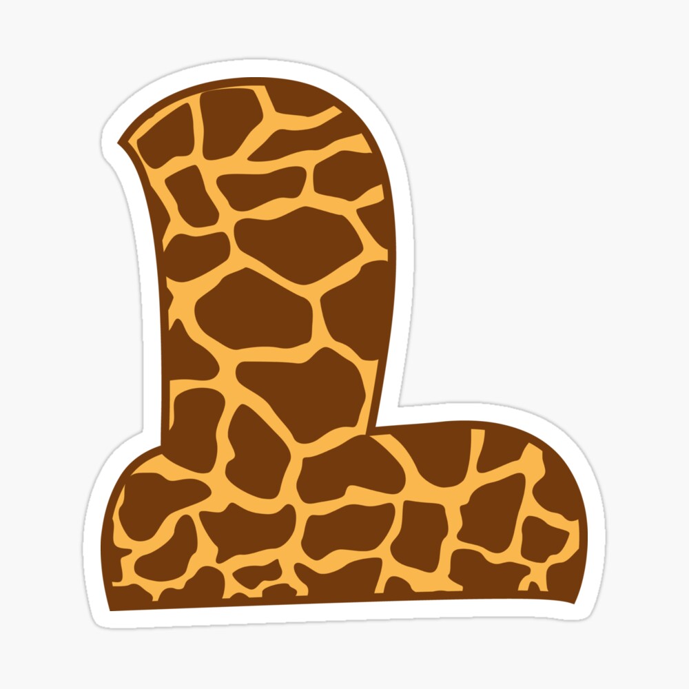 Letter L -Initial - Giraffe Animal Fun Print Letter L -Initial - Giraffe Animal Fun Print