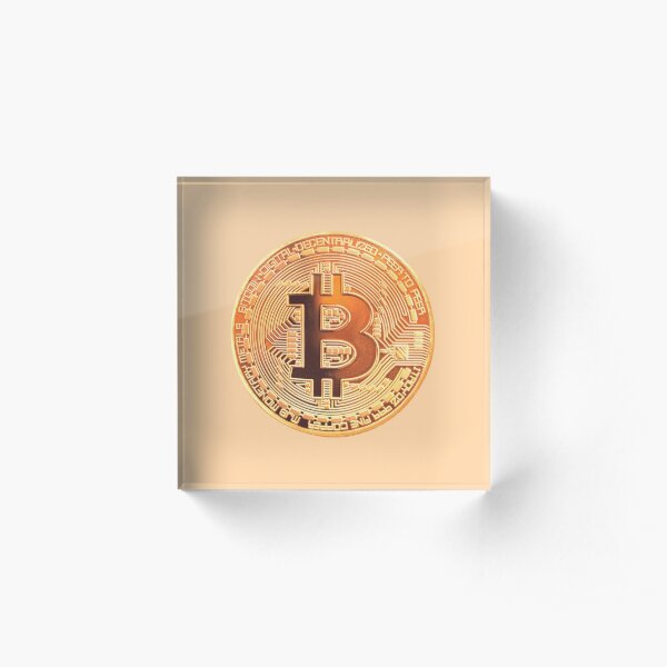 Sherbet Bitcoin Acrylic Block