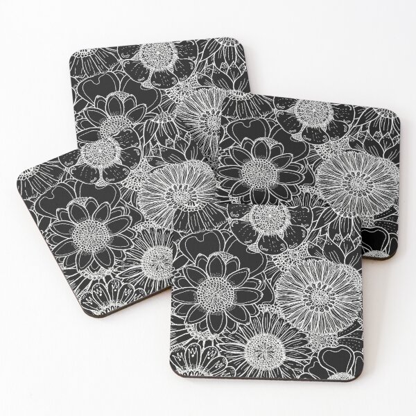 Item preview, Boho Flower Pattern Black & White designed and sold by briannaderro.
