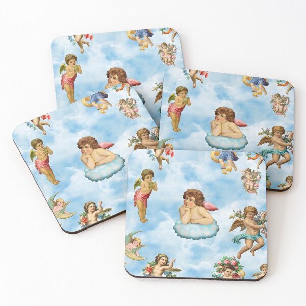 Item preview, angel cherub clouds antique designed and sold by Gossip Rag.