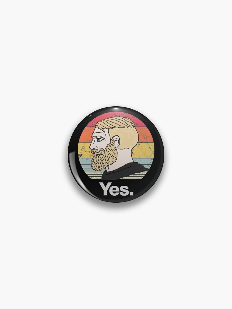 Funny Chad Yes - Yes Chad Meme - Yes Face Meme Sticker for Sale by Be Cool