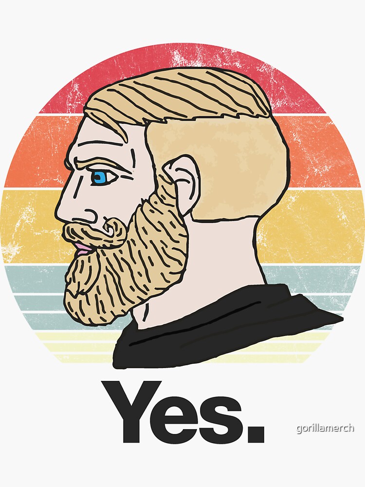 Yes Chad Meme Sticker 