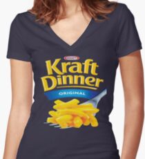 Kraft Dinner Mac 'n' Cheese T-Shirt Fitted V-Neck T-Shirt