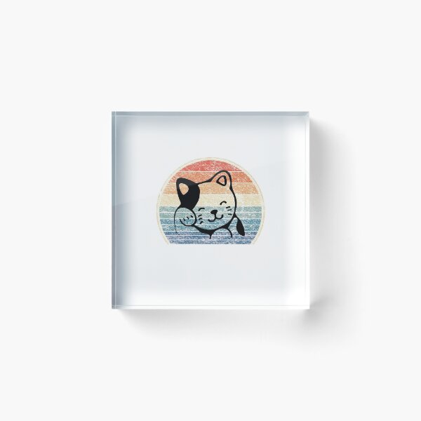Item preview, cute cat colorful retro logo designed and sold by pirminio.