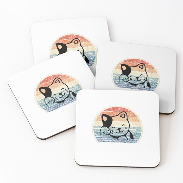 Item preview, cute cat colorful retro logo designed and sold by pirminio.
