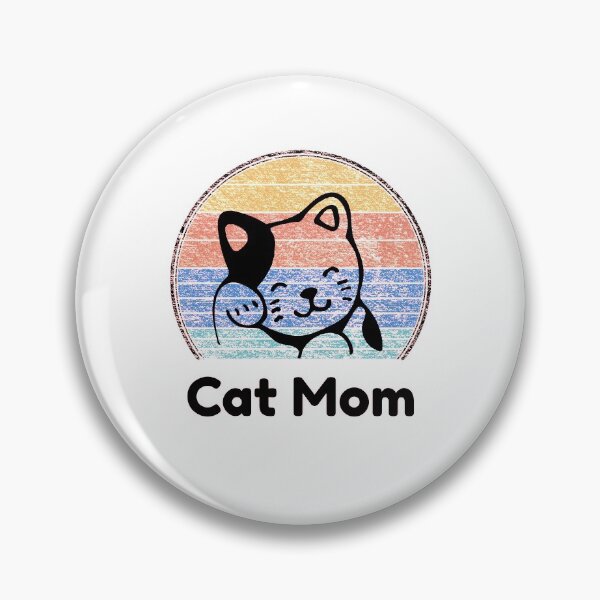 Item preview, cat mom colorful vintage logo designed and sold by pirminio.