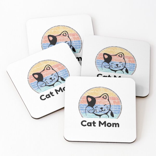 Item preview, cat mom colorful vintage logo designed and sold by pirminio.
