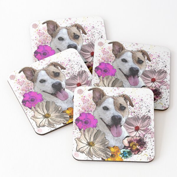Item preview, Staffie en las flores designed and sold by Created-by-SJ.