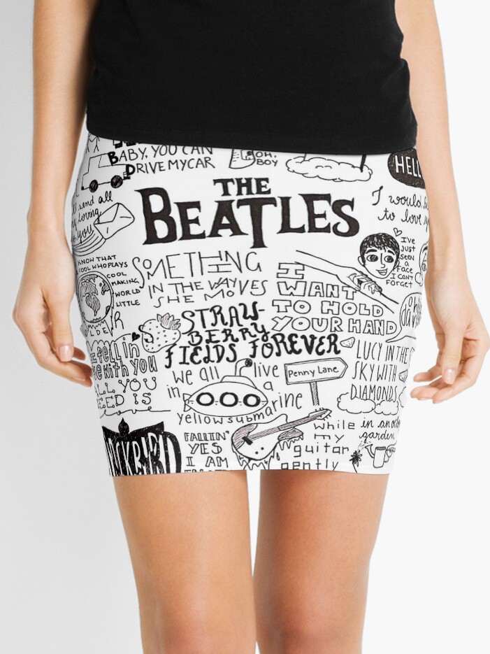 The B Collage Lyrics Mini Skirt