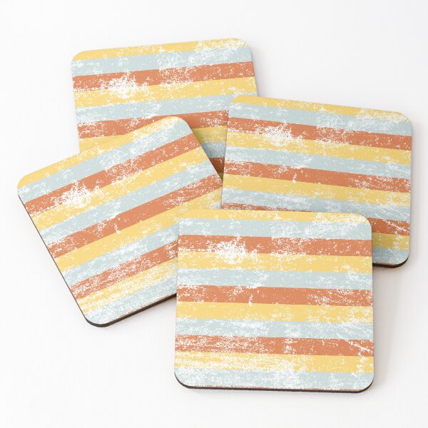 Item preview, Warm Summer Distressed Stripey Pattern Design designed and sold by RhubarbMyrtle.
