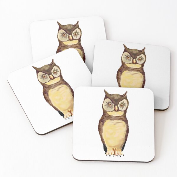Item preview, Antique Inspired Fluffy Owl, Digital Painting, Repeating Pattern designed and sold by Nicolette Olivier.