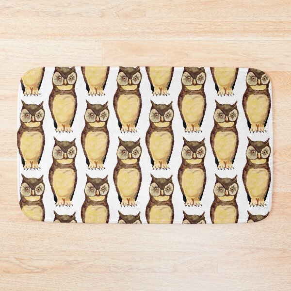 Item preview, Antique Inspired Fluffy Owl, Digital Painting, Repeating Pattern designed and sold by Nicolette Olivier.
