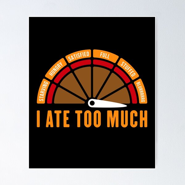 Item preview, Thanksgiving Turkey Dinner Meter | Ate Too Much  designed and sold by Maria Garcia.